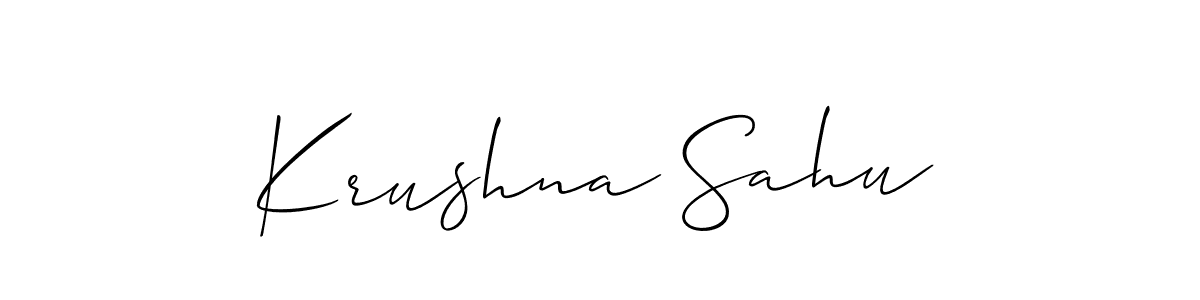 Krushna Sahu stylish signature style. Best Handwritten Sign (Allison_Script) for my name. Handwritten Signature Collection Ideas for my name Krushna Sahu. Krushna Sahu signature style 2 images and pictures png