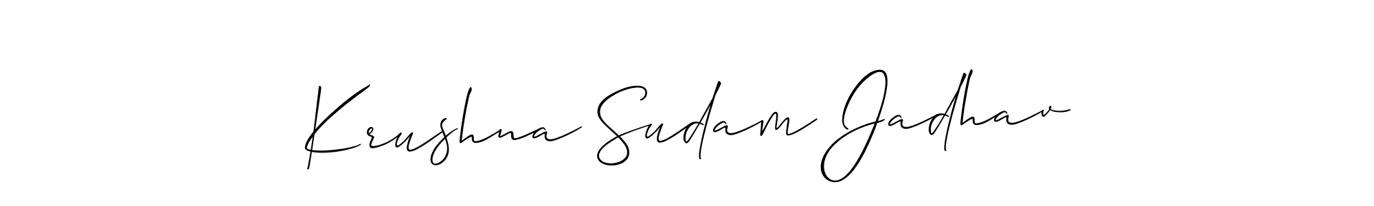 Make a beautiful signature design for name Krushna Sudam Jadhav. Use this online signature maker to create a handwritten signature for free. Krushna Sudam Jadhav signature style 2 images and pictures png