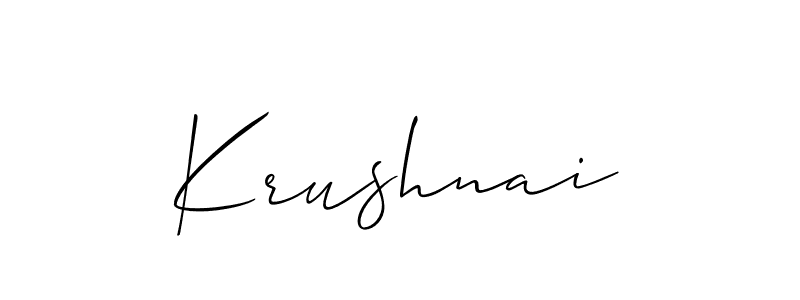 Best and Professional Signature Style for Krushnai. Allison_Script Best Signature Style Collection. Krushnai signature style 2 images and pictures png