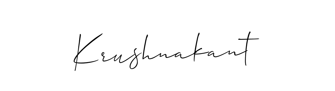 How to Draw Krushnakant signature style? Allison_Script is a latest design signature styles for name Krushnakant. Krushnakant signature style 2 images and pictures png