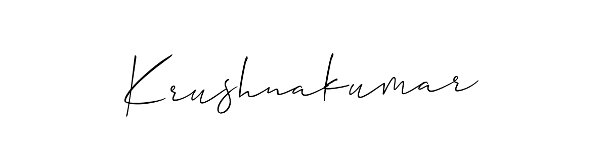 Also You can easily find your signature by using the search form. We will create Krushnakumar name handwritten signature images for you free of cost using Allison_Script sign style. Krushnakumar signature style 2 images and pictures png