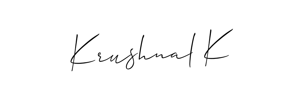 Best and Professional Signature Style for Krushnal K. Allison_Script Best Signature Style Collection. Krushnal K signature style 2 images and pictures png