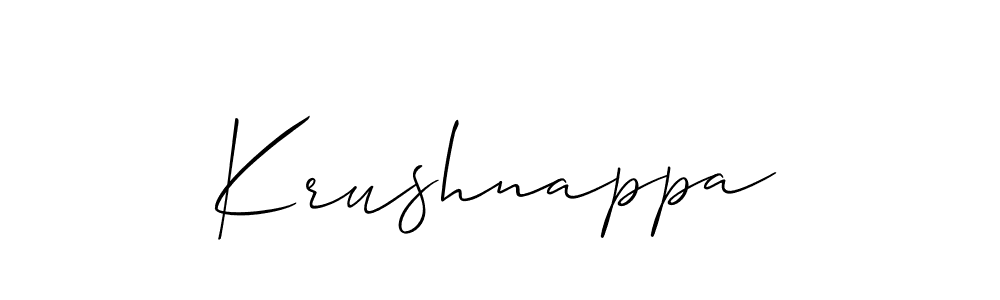 Design your own signature with our free online signature maker. With this signature software, you can create a handwritten (Allison_Script) signature for name Krushnappa. Krushnappa signature style 2 images and pictures png