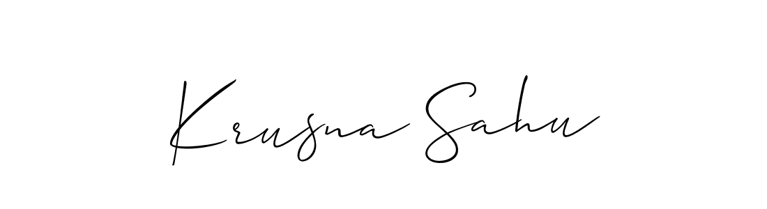 Create a beautiful signature design for name Krusna Sahu. With this signature (Allison_Script) fonts, you can make a handwritten signature for free. Krusna Sahu signature style 2 images and pictures png