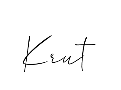 Best and Professional Signature Style for Krut. Allison_Script Best Signature Style Collection. Krut signature style 2 images and pictures png