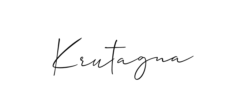 Once you've used our free online signature maker to create your best signature Allison_Script style, it's time to enjoy all of the benefits that Krutagna name signing documents. Krutagna signature style 2 images and pictures png