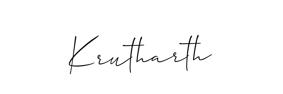 Krutharth stylish signature style. Best Handwritten Sign (Allison_Script) for my name. Handwritten Signature Collection Ideas for my name Krutharth. Krutharth signature style 2 images and pictures png