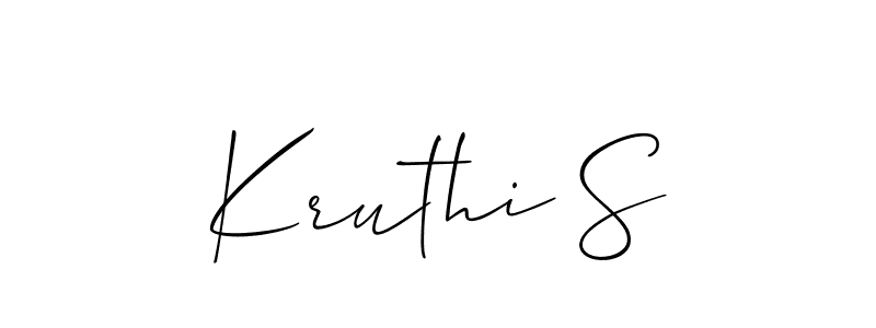 Use a signature maker to create a handwritten signature online. With this signature software, you can design (Allison_Script) your own signature for name Kruthi S. Kruthi S signature style 2 images and pictures png