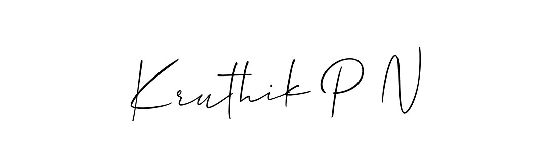 Make a beautiful signature design for name Kruthik P N. Use this online signature maker to create a handwritten signature for free. Kruthik P N signature style 2 images and pictures png