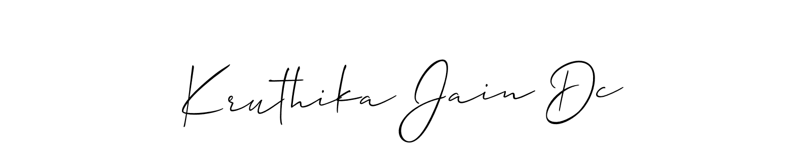 Use a signature maker to create a handwritten signature online. With this signature software, you can design (Allison_Script) your own signature for name Kruthika Jain Dc. Kruthika Jain Dc signature style 2 images and pictures png