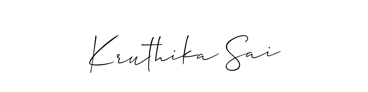 This is the best signature style for the Kruthika Sai name. Also you like these signature font (Allison_Script). Mix name signature. Kruthika Sai signature style 2 images and pictures png