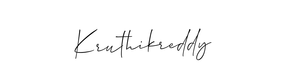 Kruthikreddy stylish signature style. Best Handwritten Sign (Allison_Script) for my name. Handwritten Signature Collection Ideas for my name Kruthikreddy. Kruthikreddy signature style 2 images and pictures png