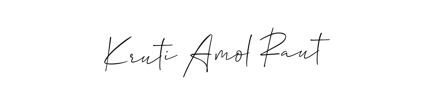 It looks lik you need a new signature style for name Kruti Amol Raut. Design unique handwritten (Allison_Script) signature with our free signature maker in just a few clicks. Kruti Amol Raut signature style 2 images and pictures png