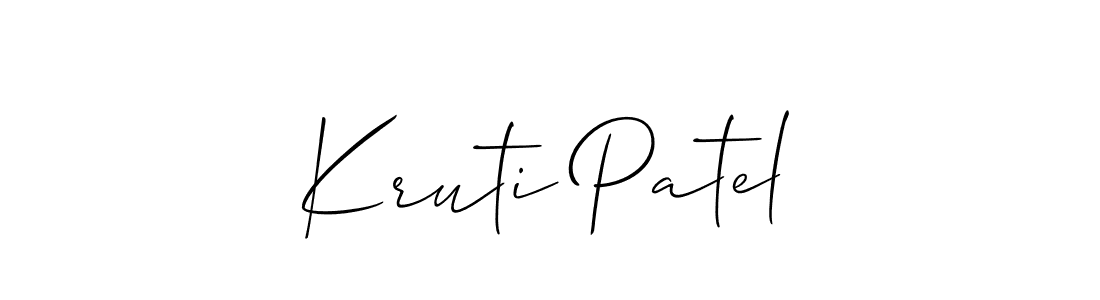 You should practise on your own different ways (Allison_Script) to write your name (Kruti Patel) in signature. don't let someone else do it for you. Kruti Patel signature style 2 images and pictures png