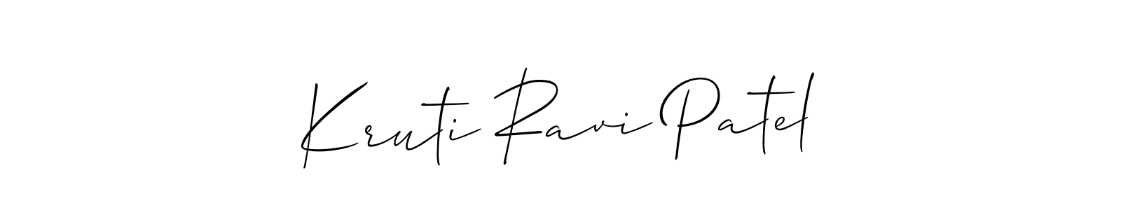 Also we have Kruti Ravi Patel name is the best signature style. Create professional handwritten signature collection using Allison_Script autograph style. Kruti Ravi Patel signature style 2 images and pictures png