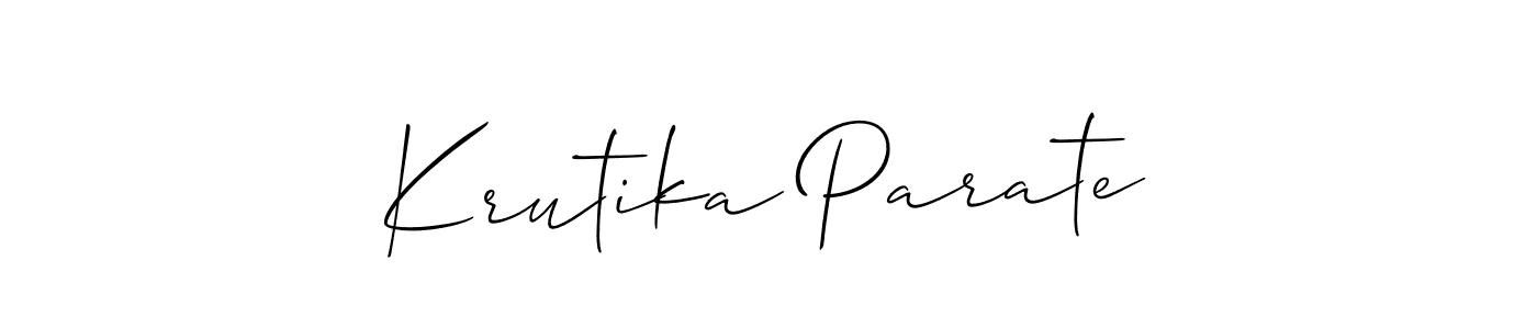 This is the best signature style for the Krutika Parate name. Also you like these signature font (Allison_Script). Mix name signature. Krutika Parate signature style 2 images and pictures png