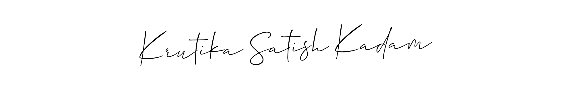 How to make Krutika Satish Kadam name signature. Use Allison_Script style for creating short signs online. This is the latest handwritten sign. Krutika Satish Kadam signature style 2 images and pictures png