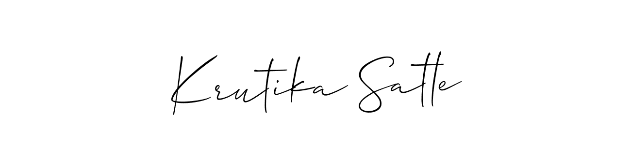 Check out images of Autograph of Krutika Satle name. Actor Krutika Satle Signature Style. Allison_Script is a professional sign style online. Krutika Satle signature style 2 images and pictures png