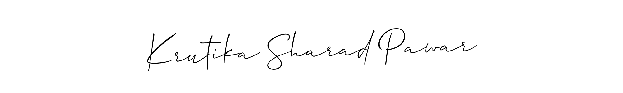 Make a beautiful signature design for name Krutika Sharad Pawar. With this signature (Allison_Script) style, you can create a handwritten signature for free. Krutika Sharad Pawar signature style 2 images and pictures png