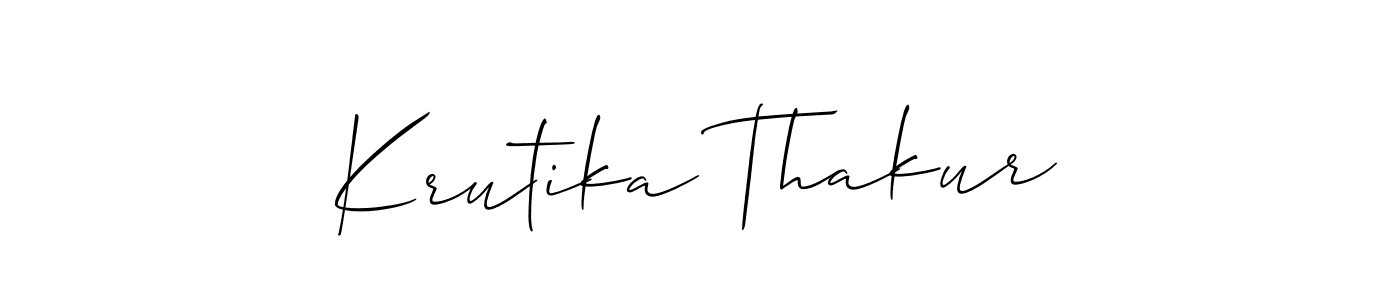 Create a beautiful signature design for name Krutika Thakur. With this signature (Allison_Script) fonts, you can make a handwritten signature for free. Krutika Thakur signature style 2 images and pictures png