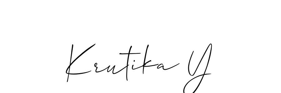 You can use this online signature creator to create a handwritten signature for the name Krutika Y. This is the best online autograph maker. Krutika Y signature style 2 images and pictures png