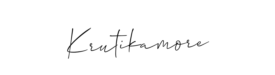 It looks lik you need a new signature style for name Krutikamore. Design unique handwritten (Allison_Script) signature with our free signature maker in just a few clicks. Krutikamore signature style 2 images and pictures png