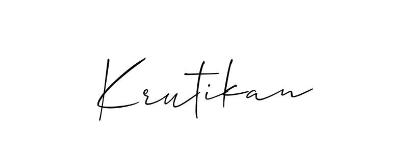 Similarly Allison_Script is the best handwritten signature design. Signature creator online .You can use it as an online autograph creator for name Krutikan. Krutikan signature style 2 images and pictures png