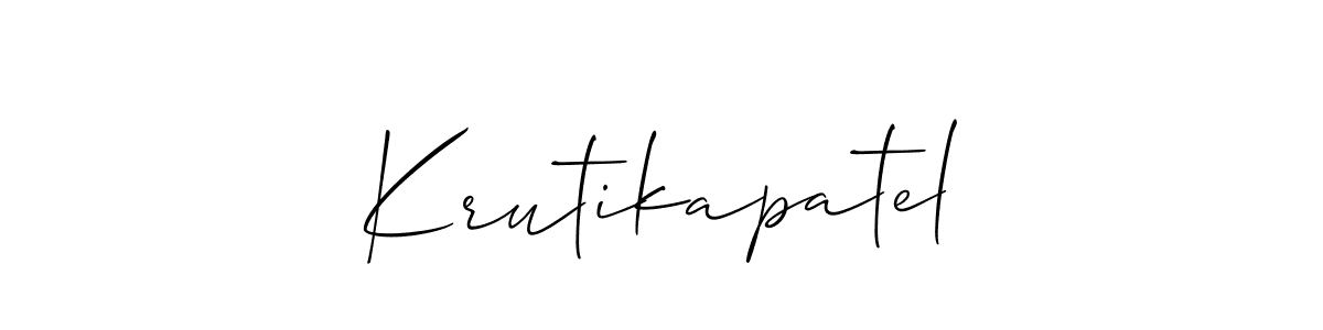 Krutikapatel stylish signature style. Best Handwritten Sign (Allison_Script) for my name. Handwritten Signature Collection Ideas for my name Krutikapatel. Krutikapatel signature style 2 images and pictures png
