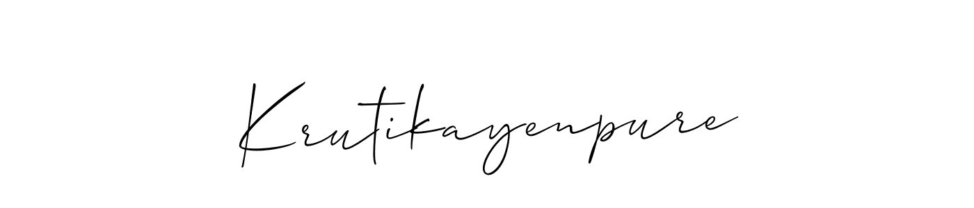 This is the best signature style for the Krutikayenpure name. Also you like these signature font (Allison_Script). Mix name signature. Krutikayenpure signature style 2 images and pictures png