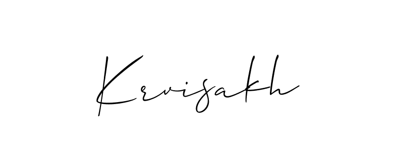 Allison_Script is a professional signature style that is perfect for those who want to add a touch of class to their signature. It is also a great choice for those who want to make their signature more unique. Get Krvisakh name to fancy signature for free. Krvisakh signature style 2 images and pictures png