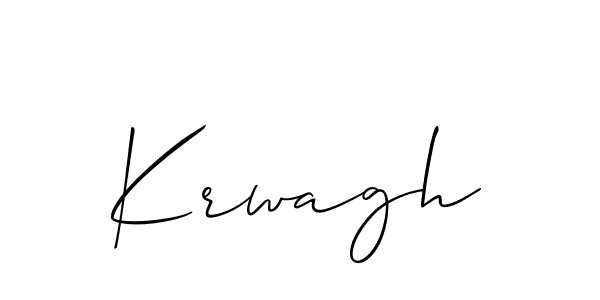 Use a signature maker to create a handwritten signature online. With this signature software, you can design (Allison_Script) your own signature for name Krwagh. Krwagh signature style 2 images and pictures png