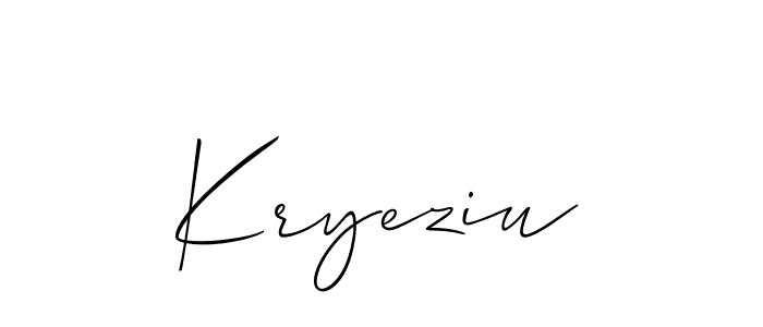 Create a beautiful signature design for name Kryeziu. With this signature (Allison_Script) fonts, you can make a handwritten signature for free. Kryeziu signature style 2 images and pictures png