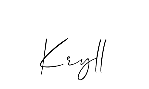 if you are searching for the best signature style for your name Kryll. so please give up your signature search. here we have designed multiple signature styles  using Allison_Script. Kryll signature style 2 images and pictures png