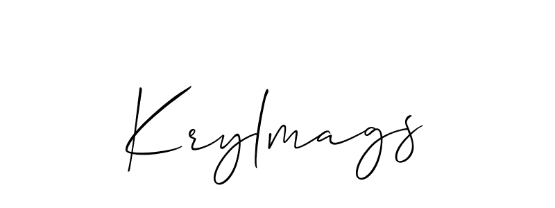How to make Krylmags signature? Allison_Script is a professional autograph style. Create handwritten signature for Krylmags name. Krylmags signature style 2 images and pictures png