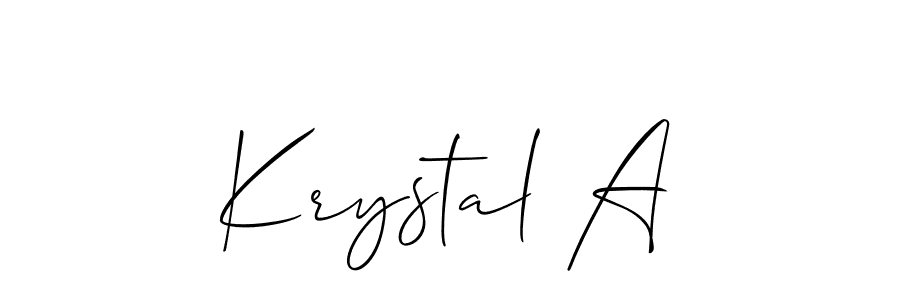 You can use this online signature creator to create a handwritten signature for the name Krystal A. This is the best online autograph maker. Krystal A signature style 2 images and pictures png