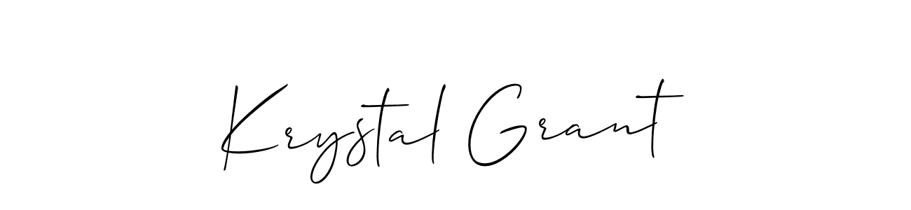 Make a beautiful signature design for name Krystal Grant. With this signature (Allison_Script) style, you can create a handwritten signature for free. Krystal Grant signature style 2 images and pictures png