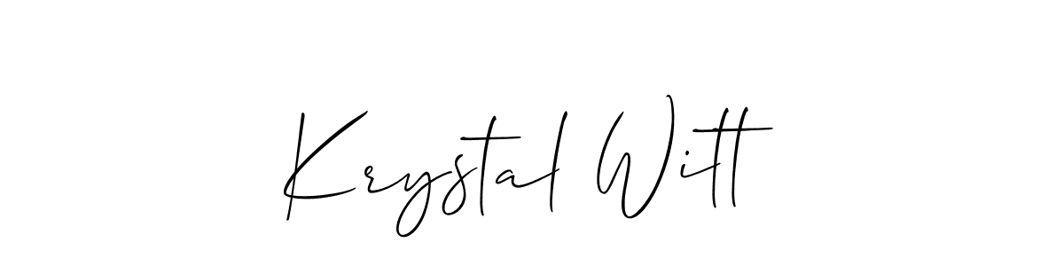 Best and Professional Signature Style for Krystal Witt. Allison_Script Best Signature Style Collection. Krystal Witt signature style 2 images and pictures png