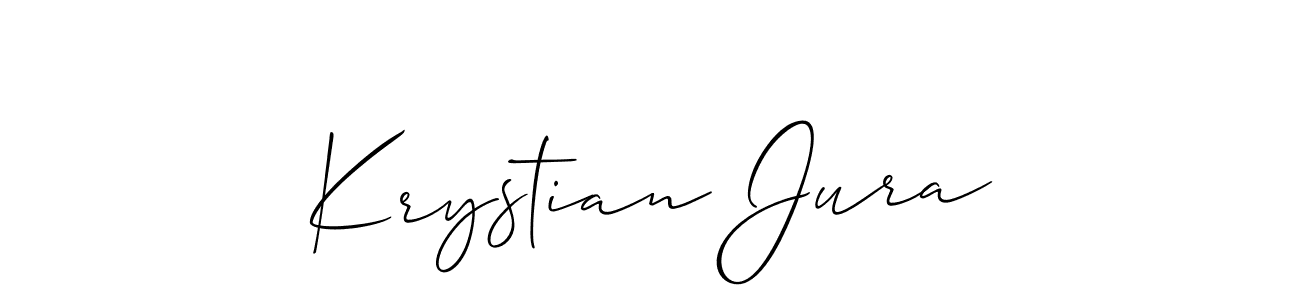 Krystian Jura stylish signature style. Best Handwritten Sign (Allison_Script) for my name. Handwritten Signature Collection Ideas for my name Krystian Jura. Krystian Jura signature style 2 images and pictures png