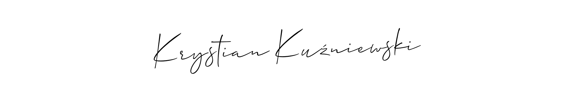 Design your own signature with our free online signature maker. With this signature software, you can create a handwritten (Allison_Script) signature for name Krystian Kuźniewski. Krystian Kuźniewski signature style 2 images and pictures png