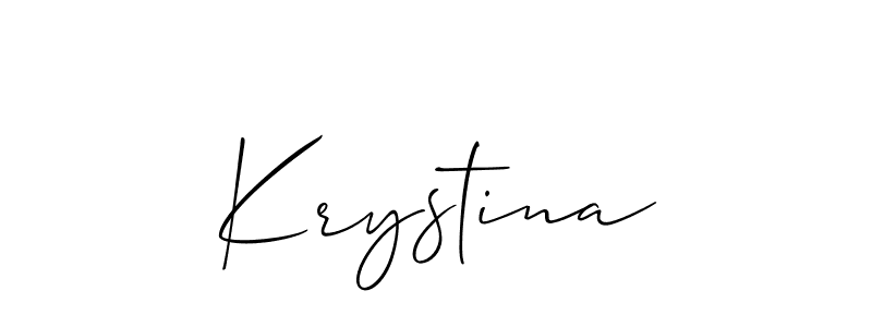 Create a beautiful signature design for name Krystina. With this signature (Allison_Script) fonts, you can make a handwritten signature for free. Krystina signature style 2 images and pictures png