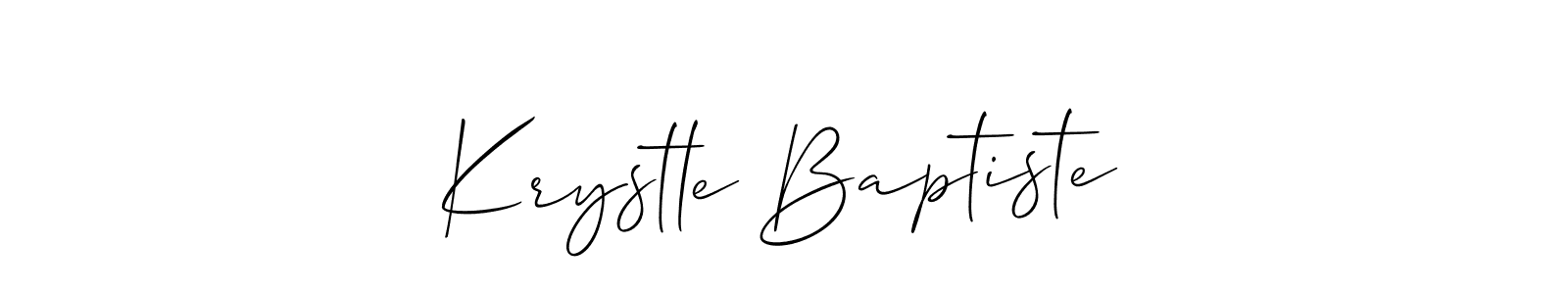 Also we have Krystle Baptiste name is the best signature style. Create professional handwritten signature collection using Allison_Script autograph style. Krystle Baptiste signature style 2 images and pictures png