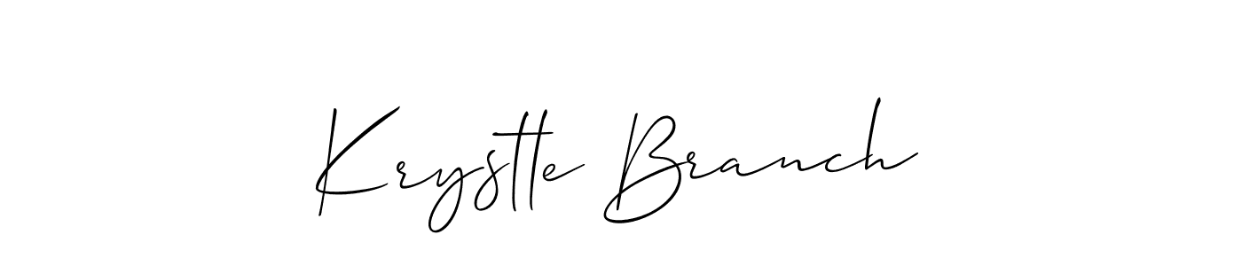 You should practise on your own different ways (Allison_Script) to write your name (Krystle Branch) in signature. don't let someone else do it for you. Krystle Branch signature style 2 images and pictures png