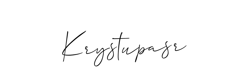 Design your own signature with our free online signature maker. With this signature software, you can create a handwritten (Allison_Script) signature for name Krystupasr. Krystupasr signature style 2 images and pictures png