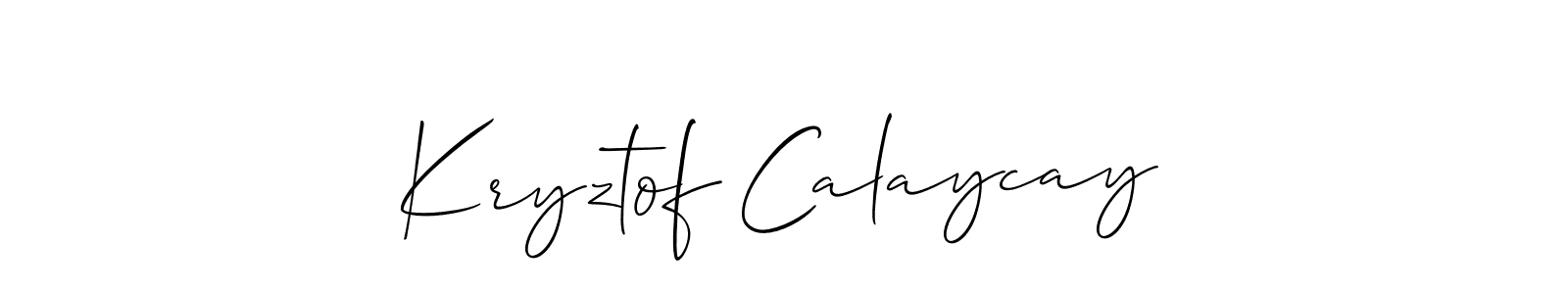 Once you've used our free online signature maker to create your best signature Allison_Script style, it's time to enjoy all of the benefits that Kryztof Calaycay name signing documents. Kryztof Calaycay signature style 2 images and pictures png