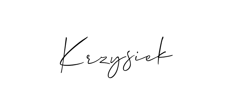 Also we have Krzysiek name is the best signature style. Create professional handwritten signature collection using Allison_Script autograph style. Krzysiek signature style 2 images and pictures png