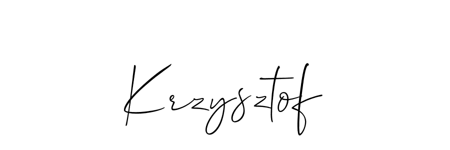 Use a signature maker to create a handwritten signature online. With this signature software, you can design (Allison_Script) your own signature for name Krzysztof. Krzysztof signature style 2 images and pictures png