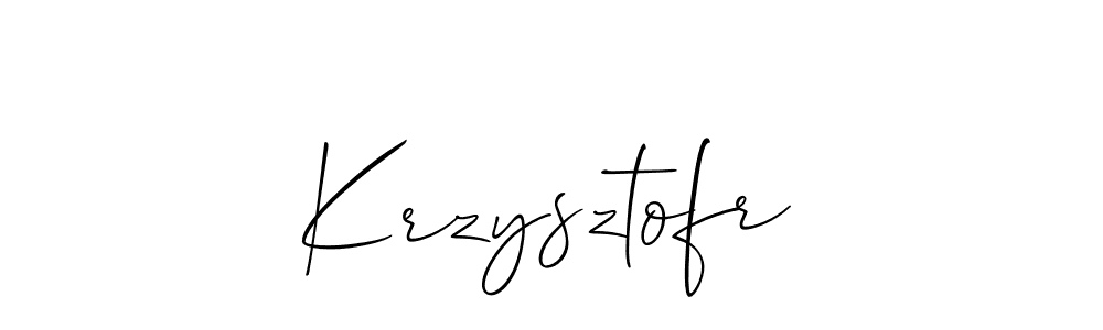 How to make Krzysztofr name signature. Use Allison_Script style for creating short signs online. This is the latest handwritten sign. Krzysztofr signature style 2 images and pictures png