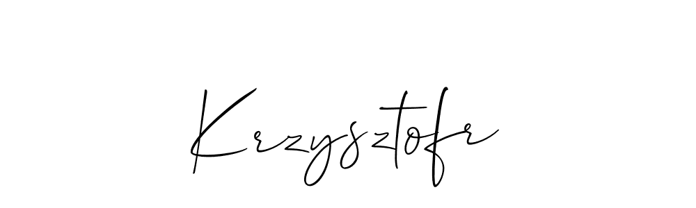 Use a signature maker to create a handwritten signature online. With this signature software, you can design (Allison_Script) your own signature for name Krzysztofr. Krzysztofr signature style 2 images and pictures png