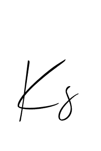 The best way (Allison_Script) to make a short signature is to pick only two or three words in your name. The name Ks include a total of six letters. For converting this name. Ks signature style 2 images and pictures png