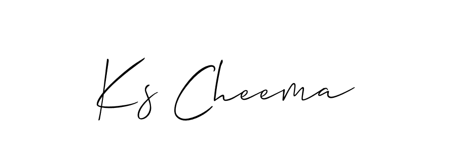 The best way (Allison_Script) to make a short signature is to pick only two or three words in your name. The name Ks Cheema include a total of six letters. For converting this name. Ks Cheema signature style 2 images and pictures png